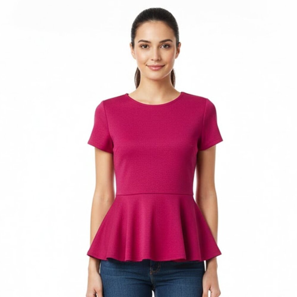 Forever 21 Pink Short Sleeve Blouse Size Large